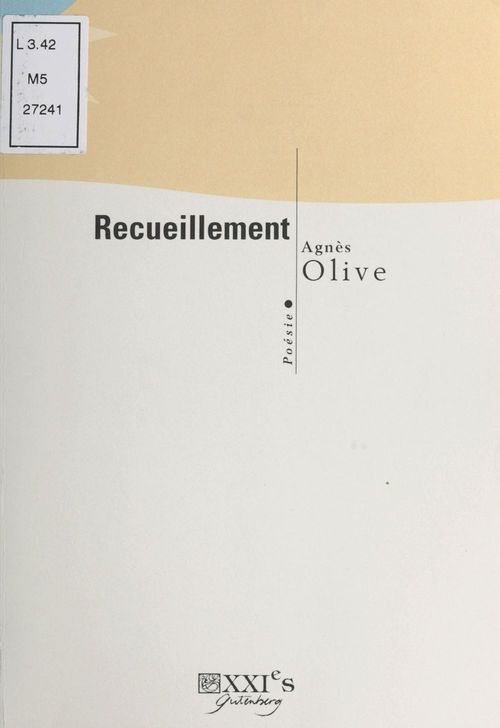 Couverture ebook de Recueillement, de Agnes Olive