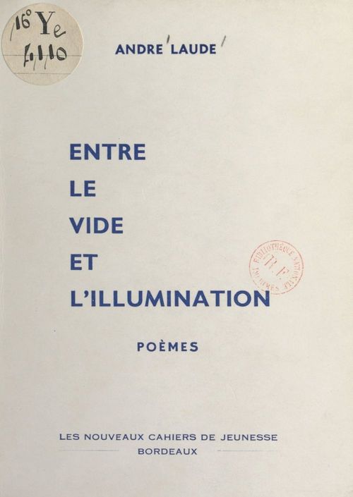 Couverture ebook de Entre le vide et l'illumination, de Andre Laude
