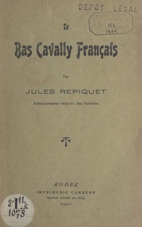 ebook cover of Le Bas Cavally français, by Jules Repiquet