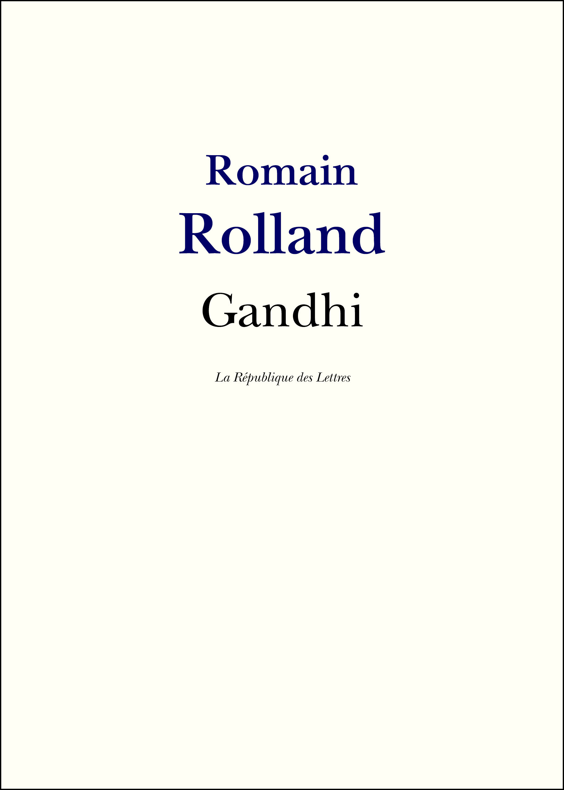 ebook cover of Mahatma Gandhi, by Romain Rolland