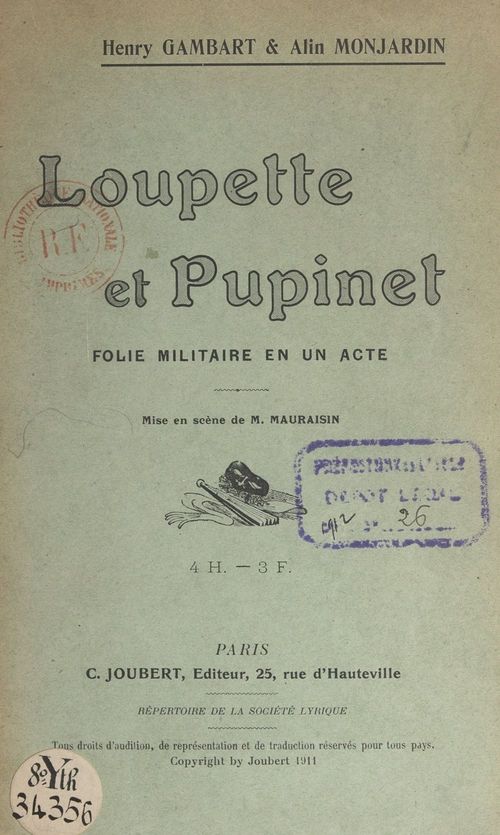 Couverture ebook de Loupette et Pupinet, de Alin Monjardin, Henry Gambart
