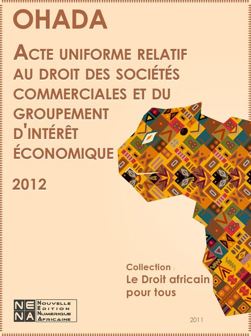 Couverture ebook de Acte uniforme relatif au droit des sociétés coopératives (AUDSC), de Collectif
