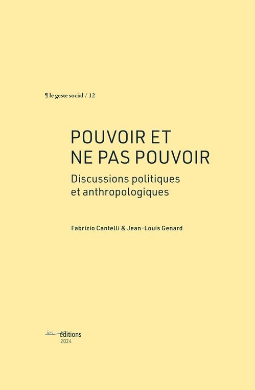 Couverture ebook de Pouvoir et ne pas pouvoir, de Fabrizio Cantelli, Jean-Louis Genard