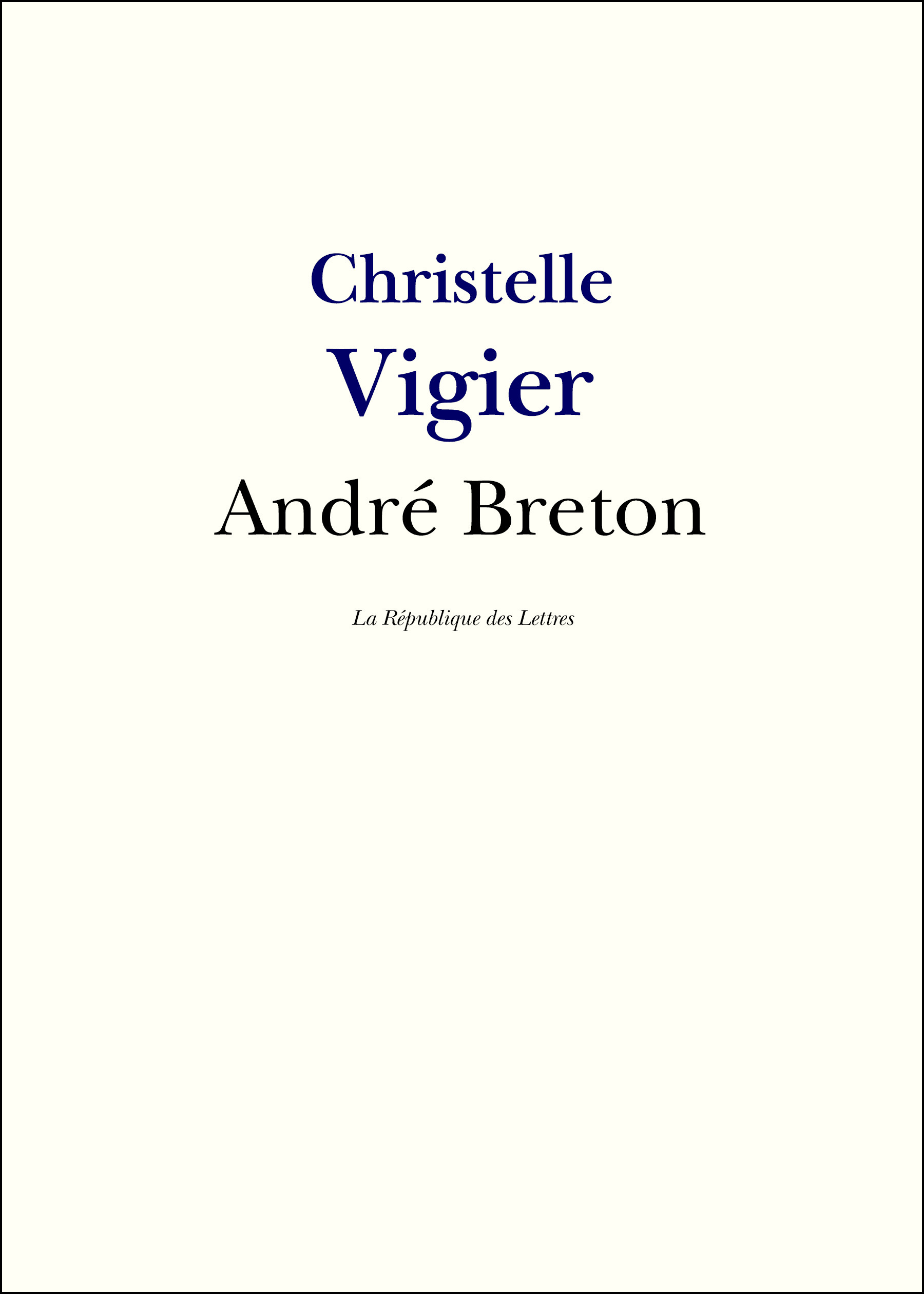 Couverture ebook de André Breton, de Christelle Vigier