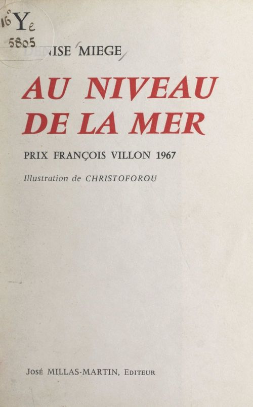ebook cover of Au niveau de la mer, by Denise Miege