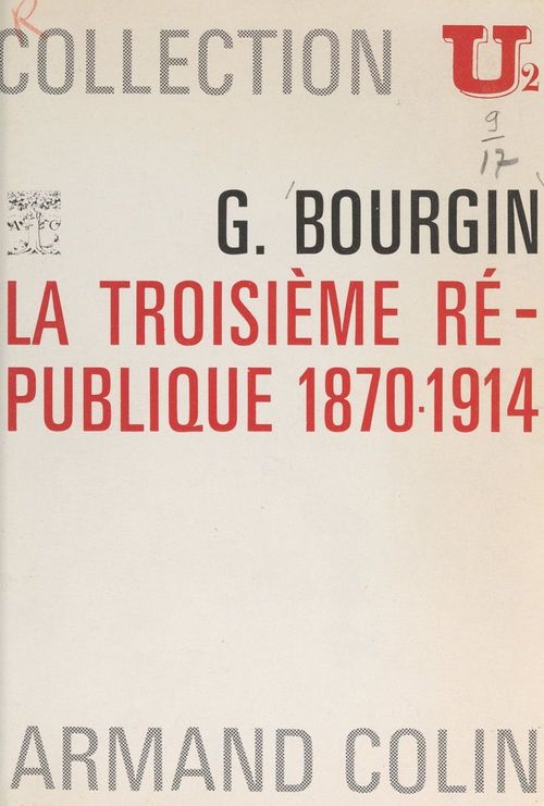 ebook cover of La Troisième République, 1870-1914, by Georges Bourgin