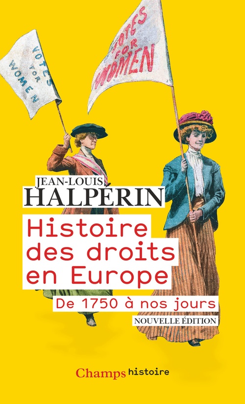 Couverture ebook de Histoire des droits en Europe. De 1750 à nos jours, de Jean-Louis Halpérin