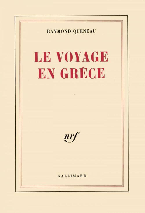 ebook cover of Le Voyage en Grèce, by Raymond Queneau