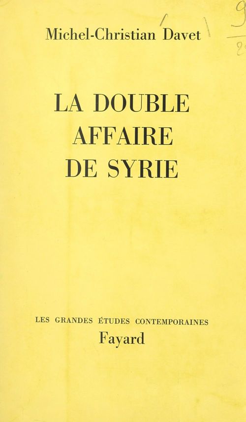 ebook cover of La double affaire de Syrie, by Michel-Christian Davet