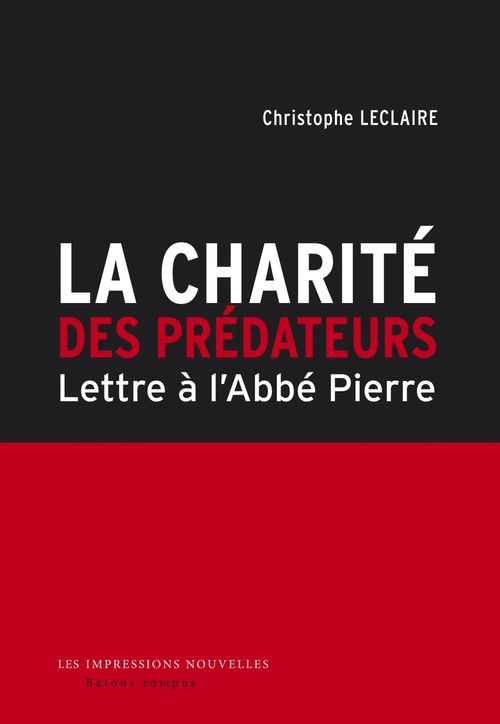 ebook cover of La Charité des prédateurs, by Christophe Leclaire