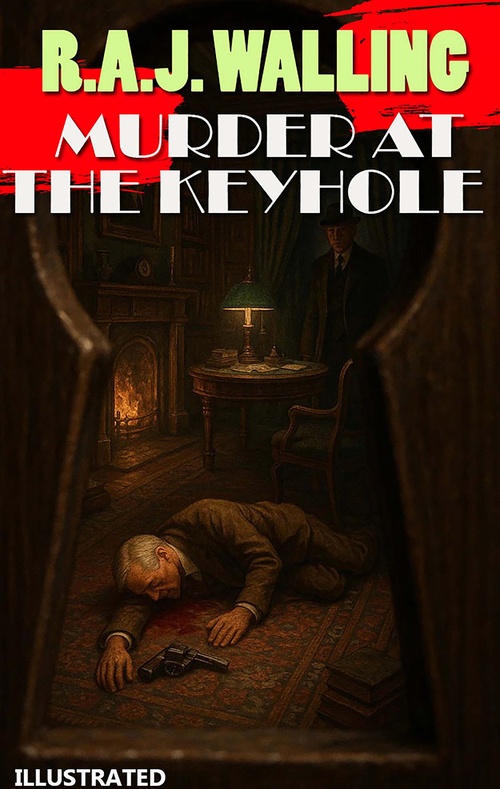 ebook cover of Murder at the Keyhole. Illustrated, by R.A.J. Walling