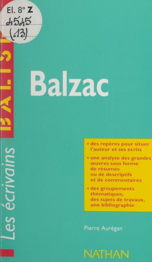Couverture ebook de Balzac, de Pierre Auregan