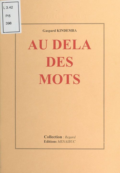 ebook cover of Au-delà des mots, by Gaspard Kindemba