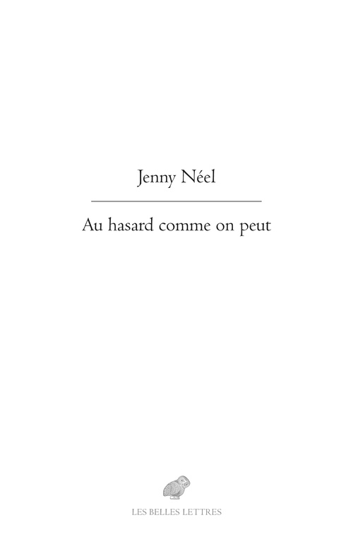 ebook cover of Au hasard comme on peut, by Jenny Neel, Jean Naudin