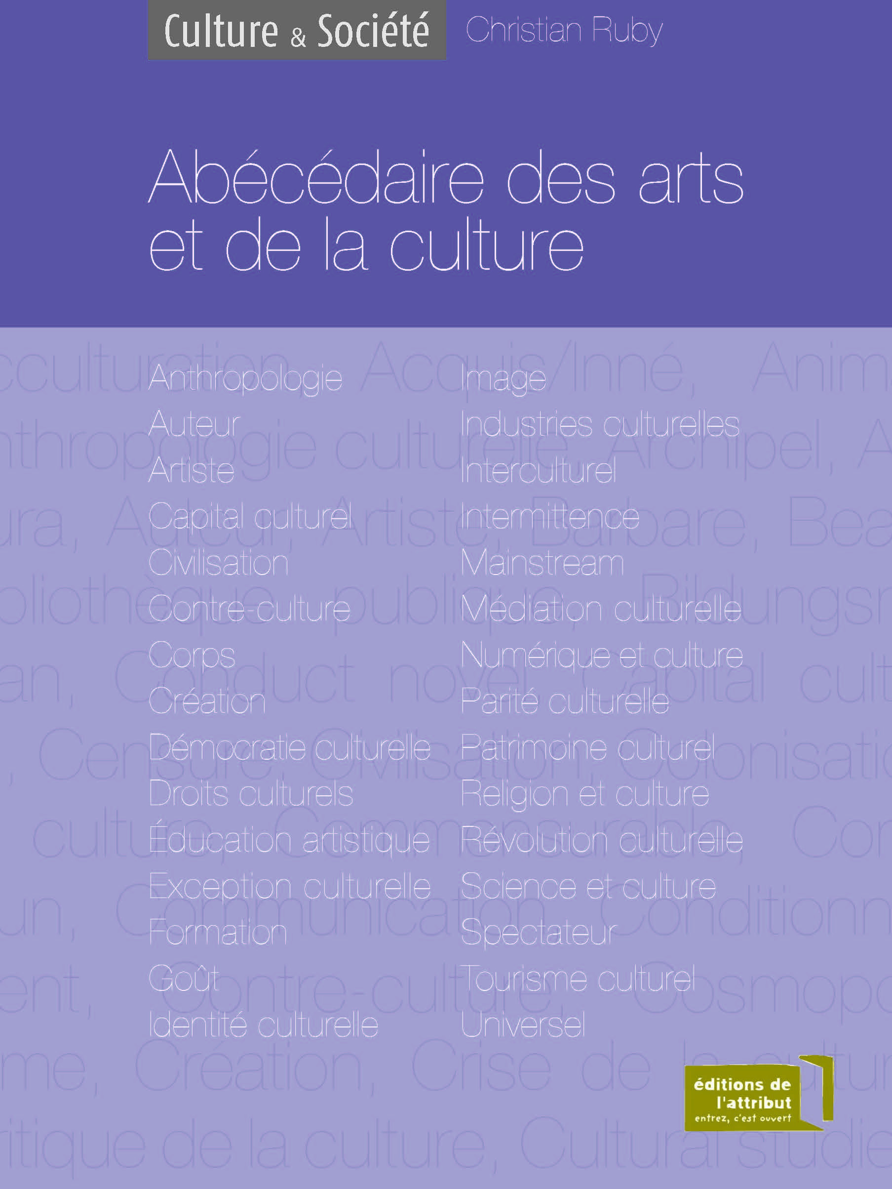 ebook cover of Abécédaire des arts et de la culture, by Christian Ruby