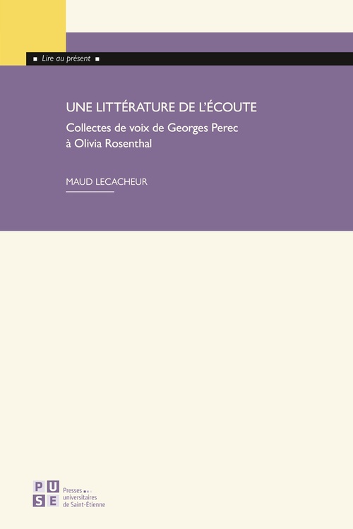 ebook cover of Une littérature de l'écoute, by Maud Lecacheur