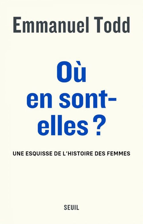 Couverture ebook de Où en sont-elles ?, de Emmanuel Todd