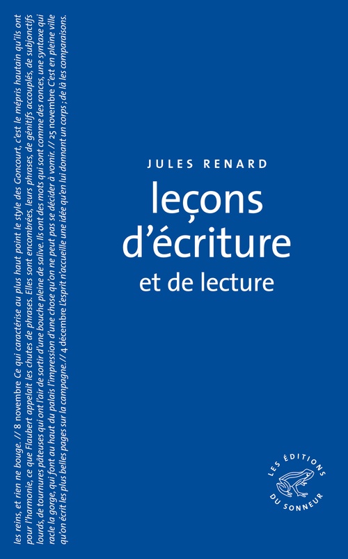 Couverture ebook de Leçons d'écriture et de lecture, de Jules Renard