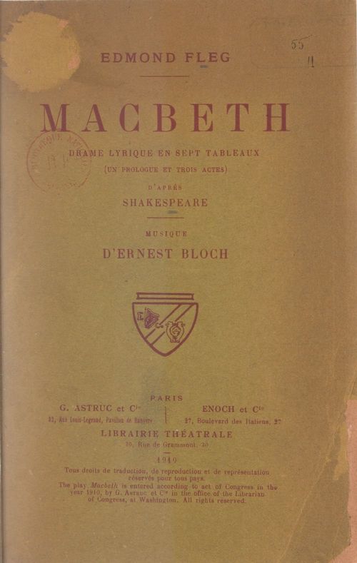 Couverture ebook de Macbeth, de Edmond Fleg