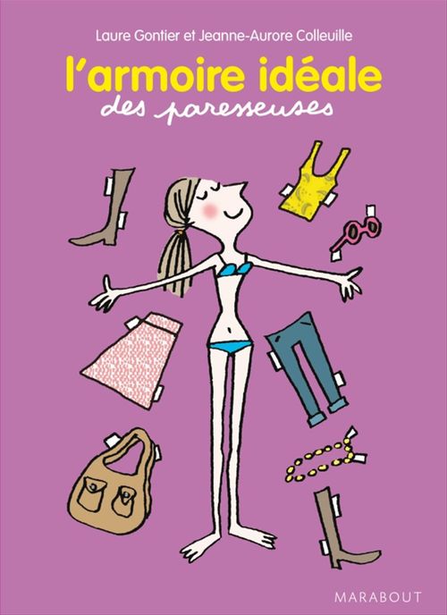 Couverture ebook de L'armoire idéale des Paresseuses, de Jeanne-aurore Colleuille, Laure Gontier