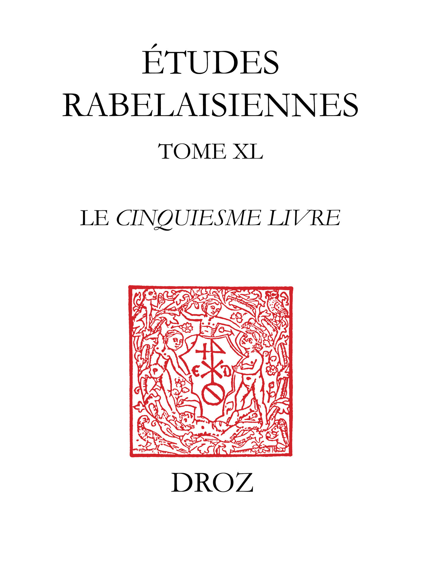 ebook cover of Le "Cinquiesme Livre", by