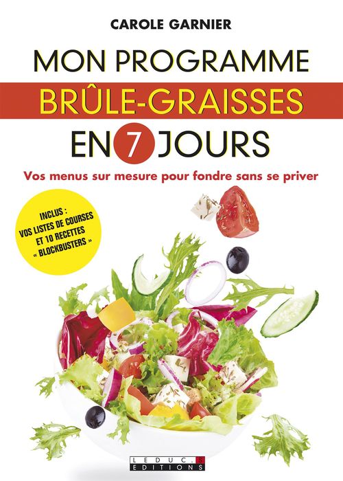 ebook cover of Mon programme brûle-graisses en 7 jours, by Carole Garnier