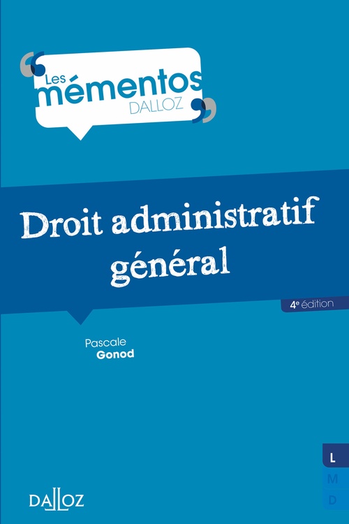 Couverture ebook de Droit administratif général 4ed, de Pascale Gonod