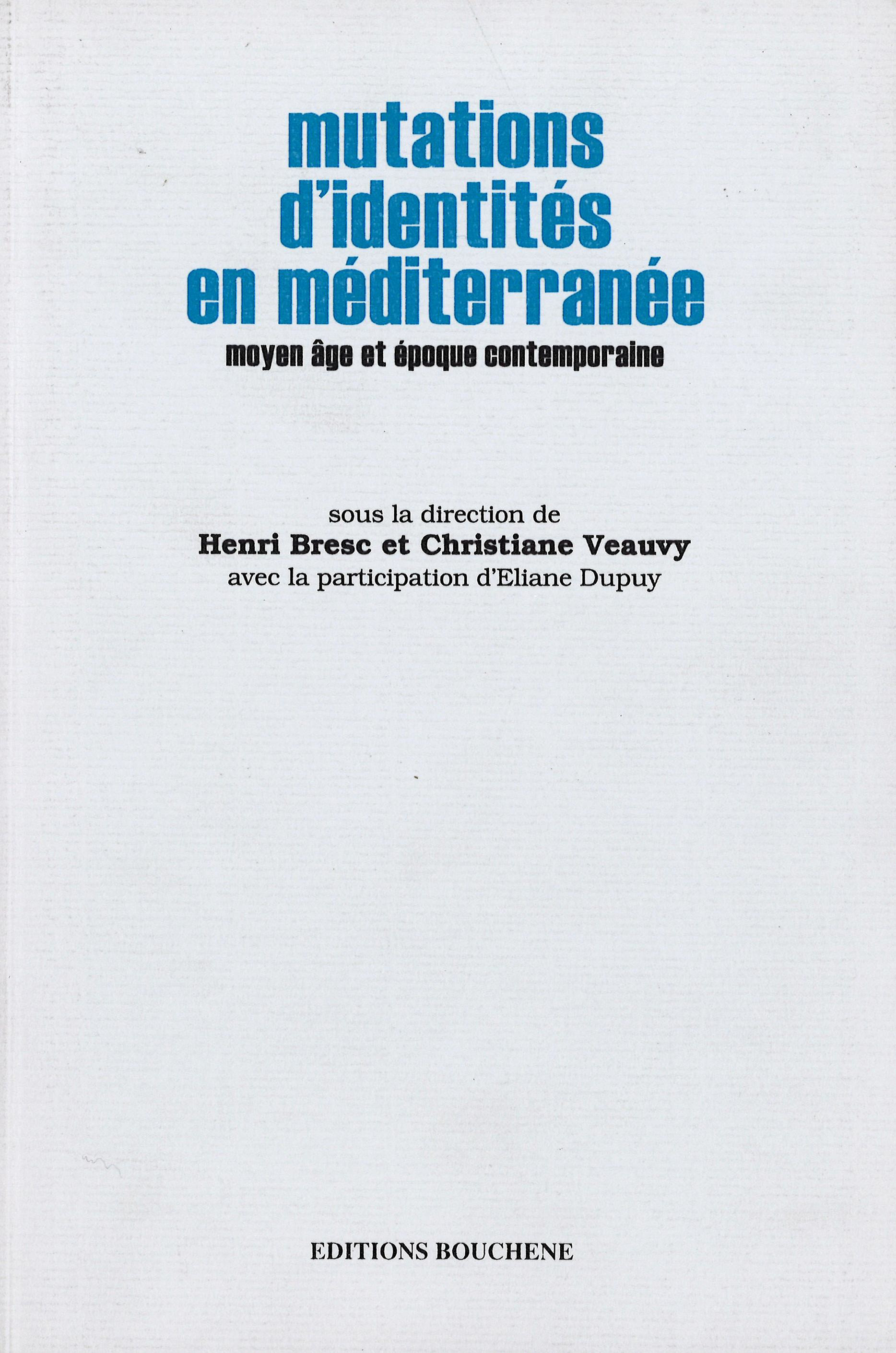 ebook cover of Mutations d'identités en Méditerranée, by Collectif