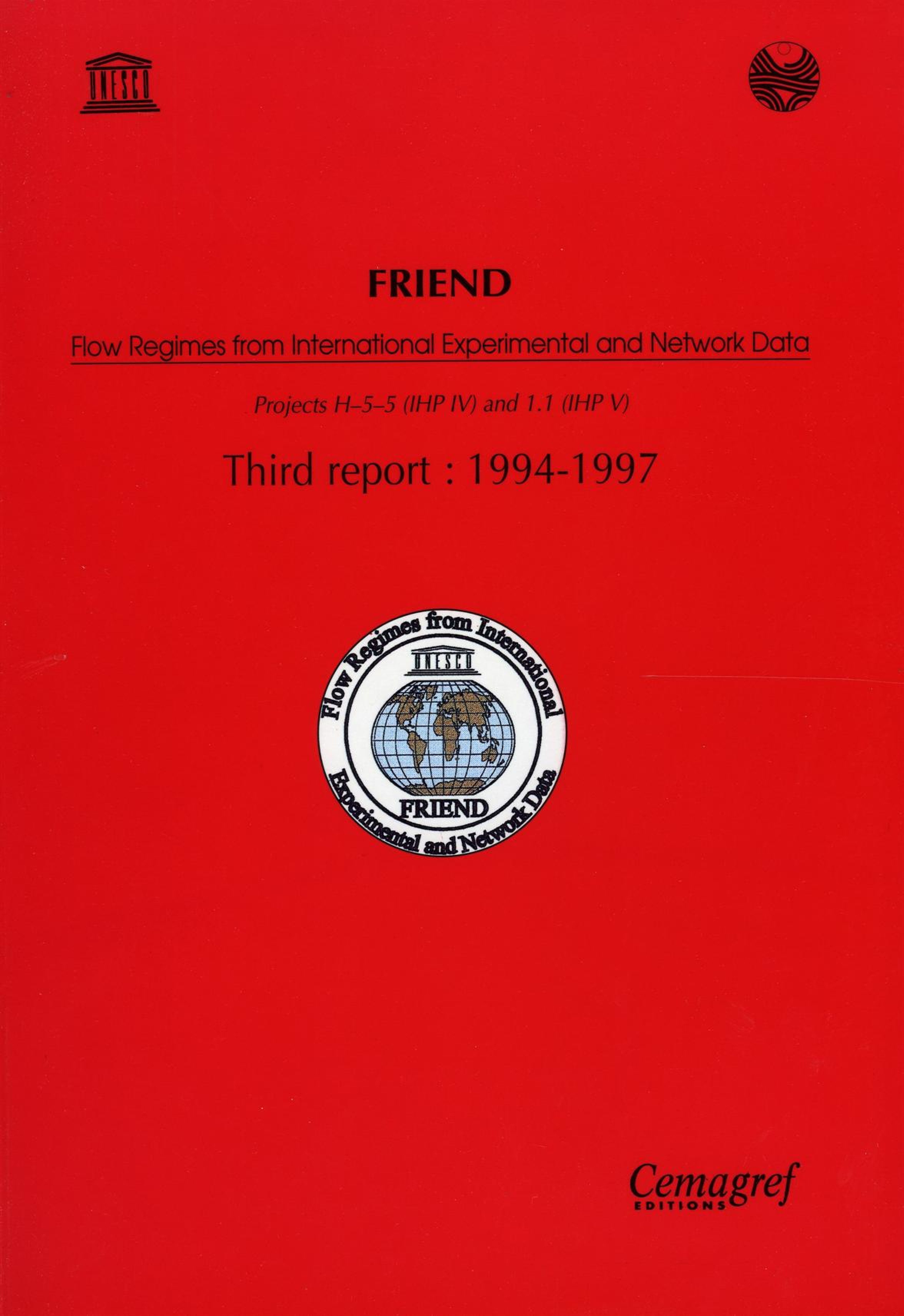 Couverture ebook de FRIEND Report - Flow Regimes from International Experimental and Network Data, de Collectif