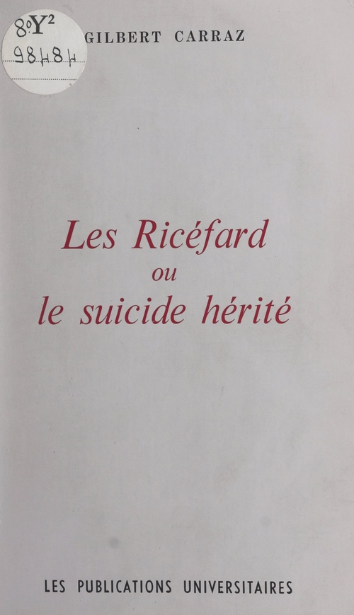 Couverture ebook de Les Ricéfard, de Gilbert Carraz