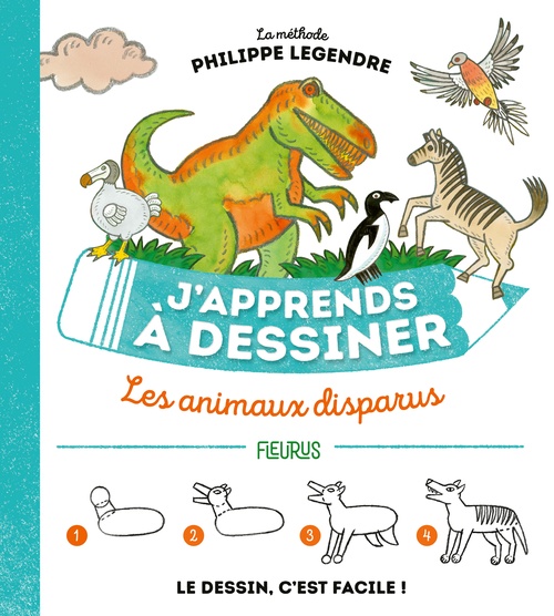 ebook cover of J'apprends à dessiner les animaux disparus, by Philippe Legendre