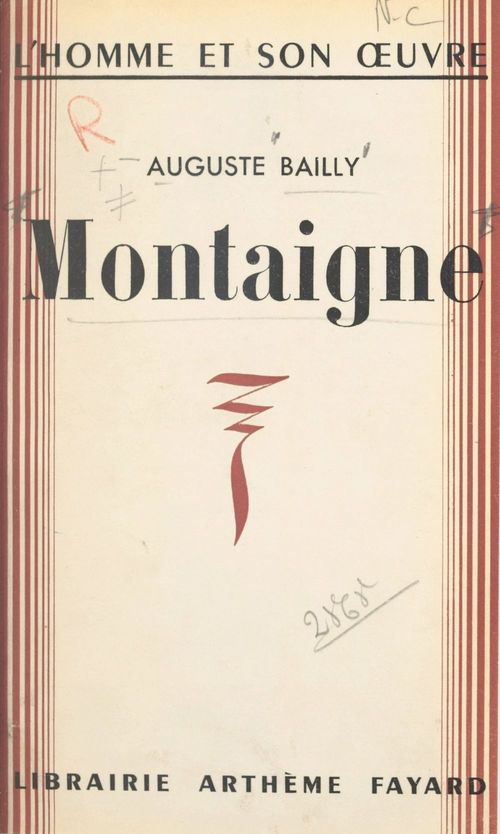 ebook cover of Montaigne, by Auguste Bailly
