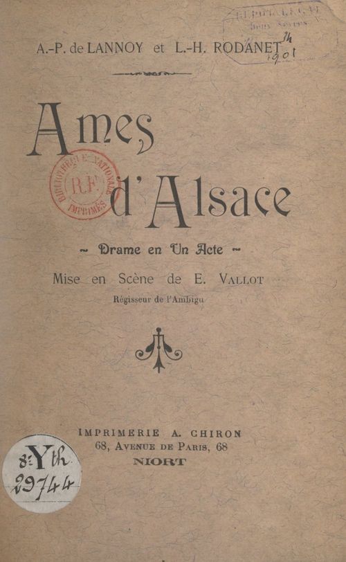 ebook cover of Âmes d'Alsace, by A.-P. De Lannoy, L.-H. Rodanet