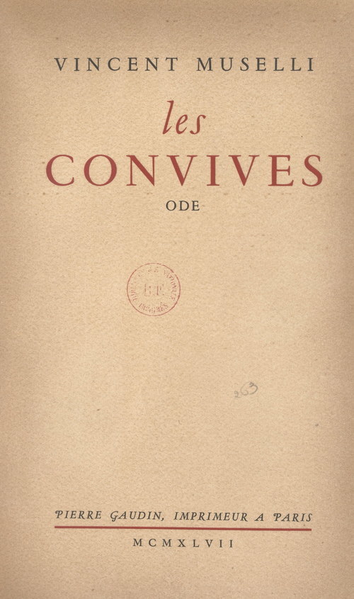 Couverture ebook de Les convives, de Vincent Muselli