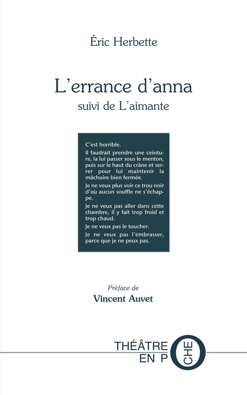 ebook cover of L'errance d'Anna suivi de L'aimante, by Eric Herbette