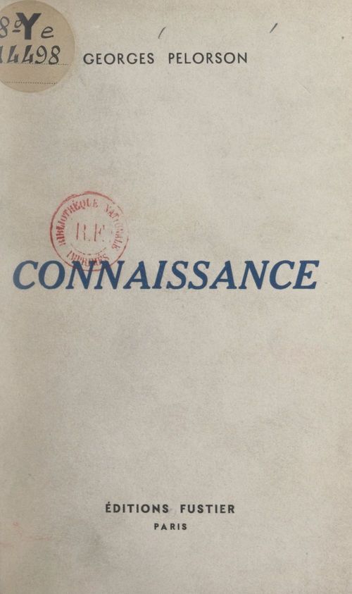 Couverture ebook de Connaissance, de Georges Pelorson