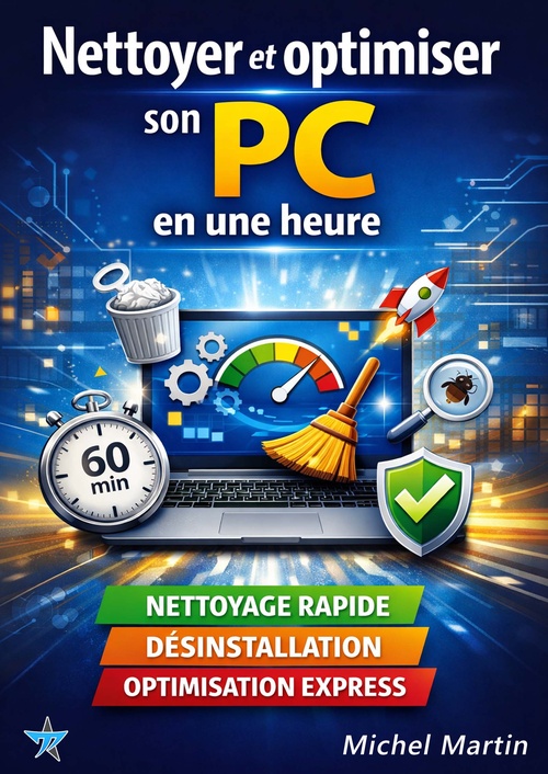 ebook cover of Nettoyer et optimiser son PC en une heure, by Mediaforma Michel Martin