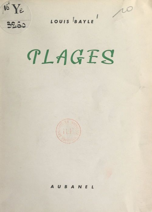 ebook cover of Plages, by Louis Bayle