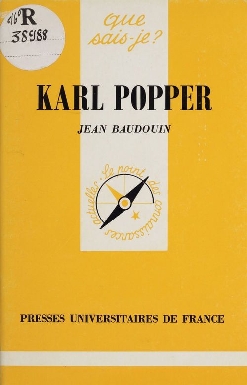 Couverture ebook de Karl Popper, de Jean Baudouin