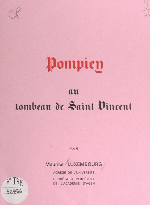 ebook cover of Pompiey, by Maurice Luxembourg