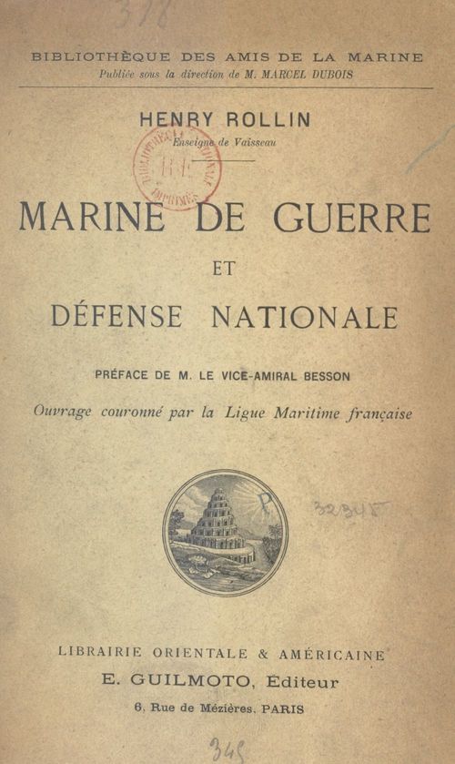 Couverture ebook de Marine de guerre et défense nationale, de Henry Rollin