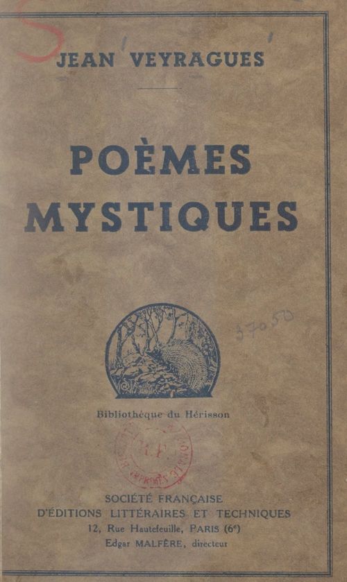 ebook cover of Poèmes mystiques, by Jean Veyragues