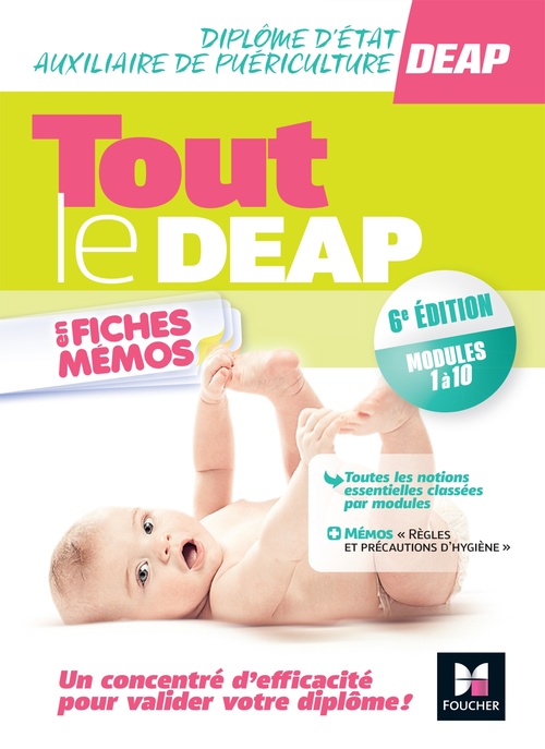 Couverture ebook de Tout le DEAP en fiches mémos - IFAP - Diplôme État Auxiliaire puériculture - 2025-2026, de Kamel Abbadi, Amandine Gerbault, Pauline Guillier, Fabienne Misguich, Marlène Gratiot, Adeline Pensedent
