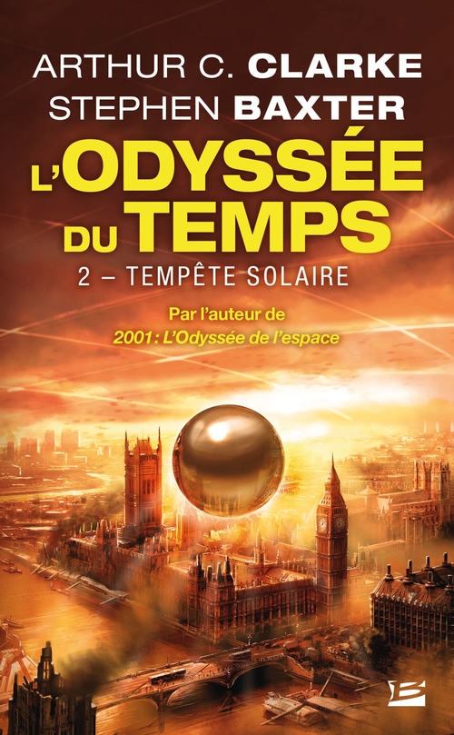 ebook cover of L'Odyssée du Temps, T2 : Tempête solaire, by Stephen Baxter, Arthur C. Clarke