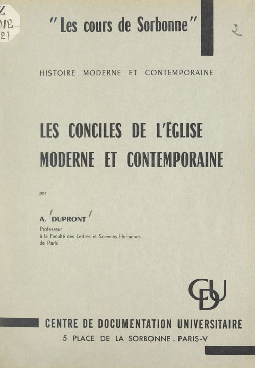 ebook cover of Les conciles de l'Église moderne et contemporaine, by Alphonse Dupront