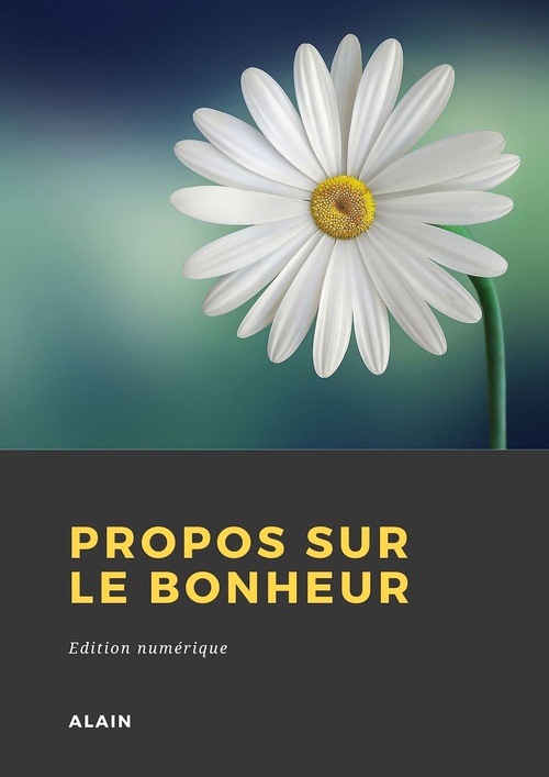 Couverture ebook de Propos sur le bonheur, de Alain