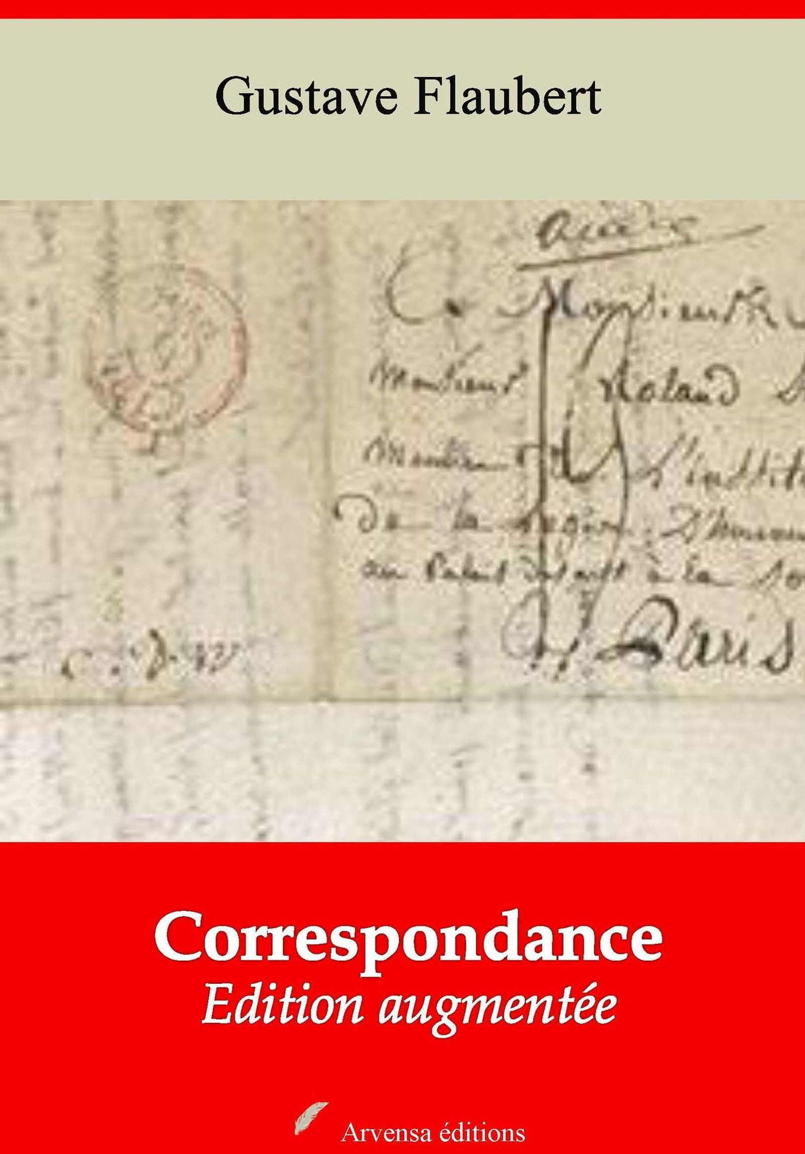 Couverture ebook de Correspondance - suivi d'annexes, de Gustave Flaubert