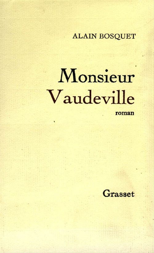 ebook cover of Monsieur Vaudeville, by Alain Bosquet