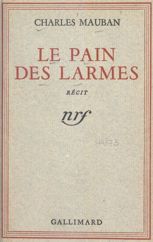 ebook cover of Le pain des larmes, by Charles Mauban