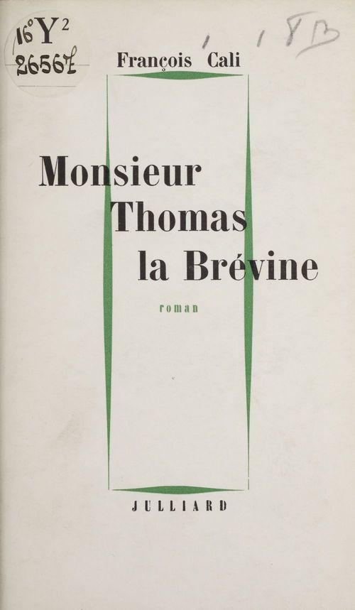 ebook cover of Monsieur Thomas la Brévine, by Francois Cali